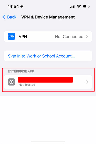 Cham ios install custom enterprise app, step 3 - go to enterprise app section